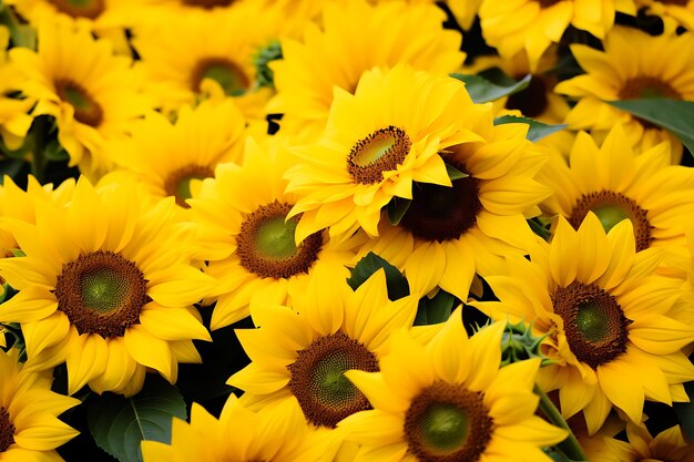 Photo of sunflower garden in bloom