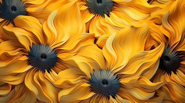 Photo sunflowers background