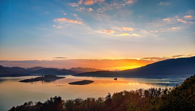 Photo of sunrise over Lake