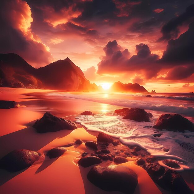 Фото "Восход солнца: спокойствие на пляже"