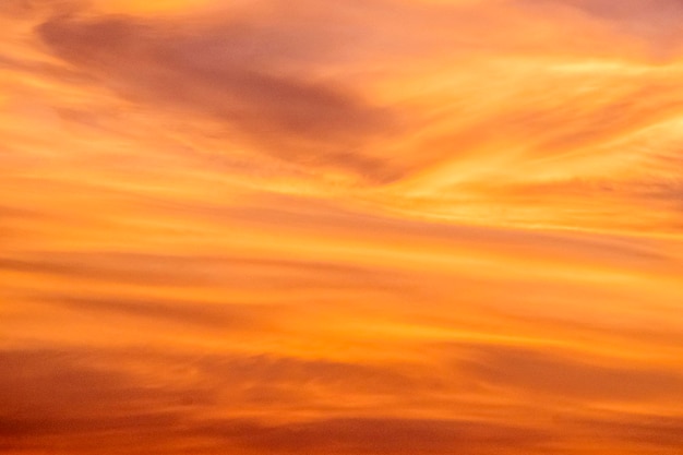 A photo of a sunset with a red sky and clouds.