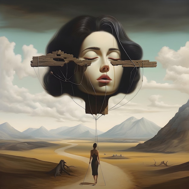 Photo surrealism background Exploring Surreal World Artistic Fantasies generative ai