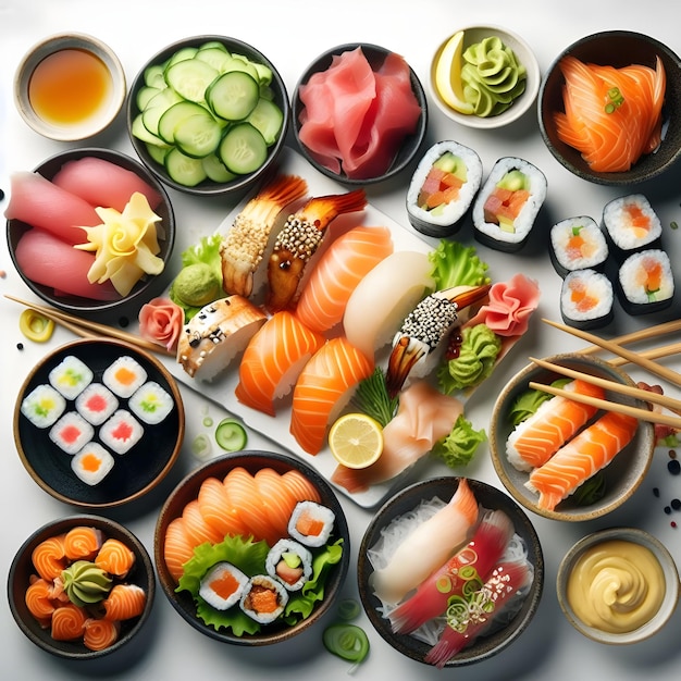 Photo of a sushi background