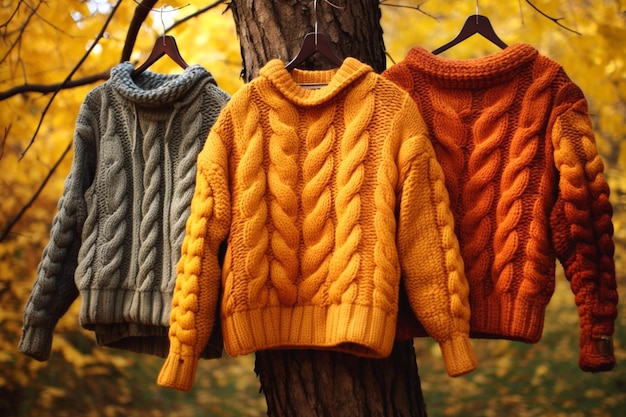 a photo of sweaters