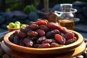 Photo photo of sweet dates fruits