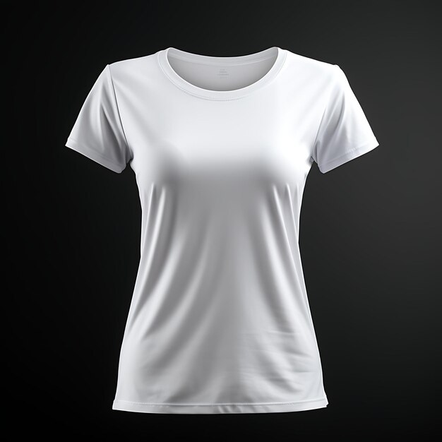 Photo of T Shirt for Women Oversized Fit With Cotton Fabric Crew Neck Front View Clean BG Isolated