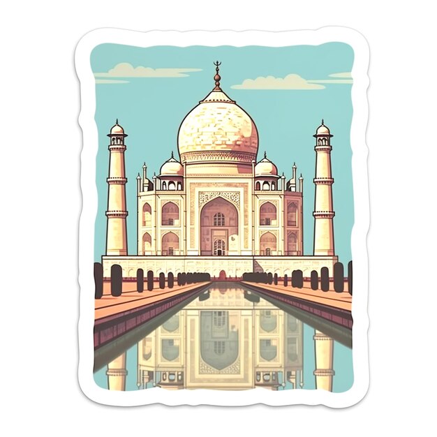 Foto una foto del taj mahal