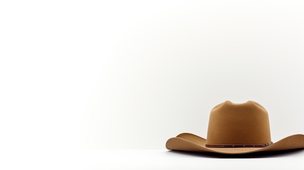 Photo of Tan Cowboy Hat isolated on white background