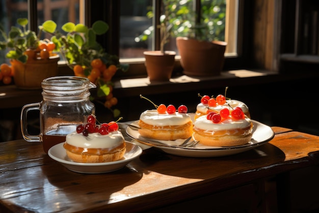 photo of tarts in kitchen table professional advertising food photography