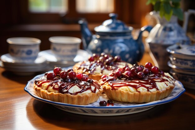 photo of tarts in kitchen table professional advertising food photography