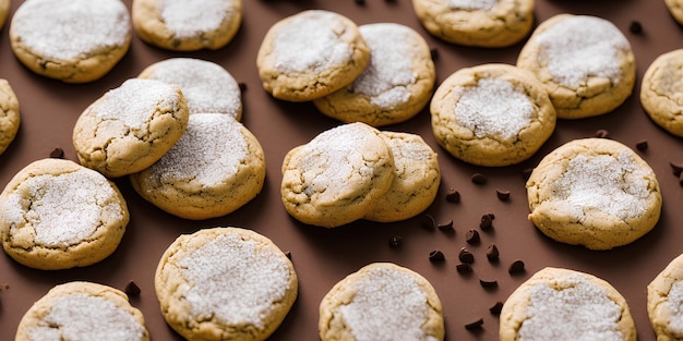 Photo tasty cookies with chocolate