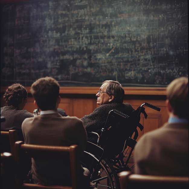 photo of a teacher using a wheelchair