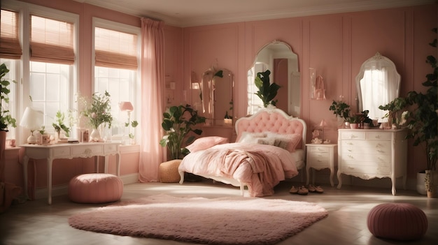 photo teenage girl room on the house