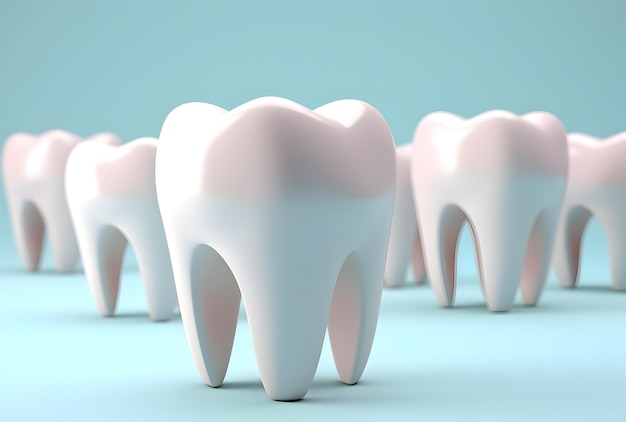 Photo teeths dental care medical background generative ai