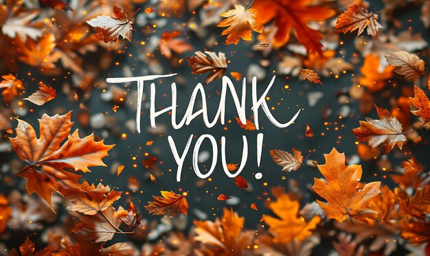 Photo photo of thank you text with a rotating effect and elegant calligraph for content creator stream