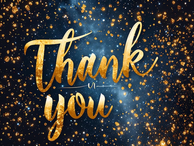 Photo of Thank You Text With Scrolling Effect and Hand Lettered Font for Content Creator Stream