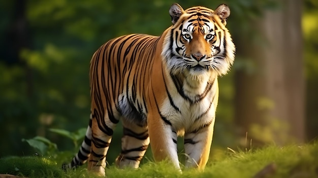 photo a tiger in the forest