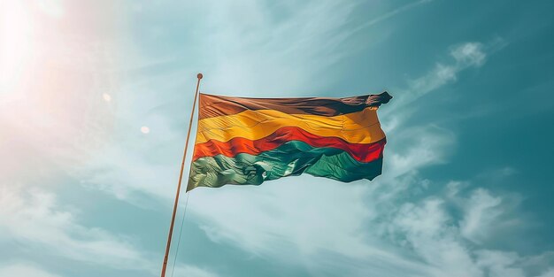 Photo photo of togolese flag on white background