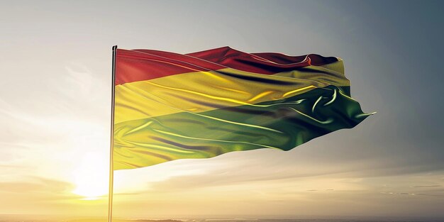 Photo photo of togolese flag on white background