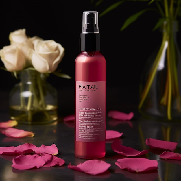 Premium AI Image Photo of Toning rose water facial mist