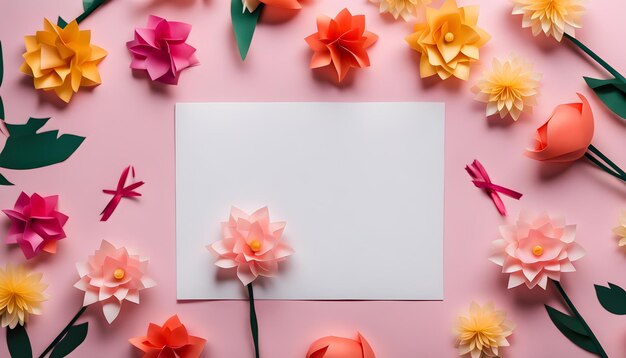 Foto foto vista superiore del mese e fiori per la giornata della donna