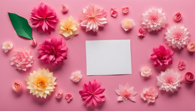 Foto foto vista superiore del mese e fiori per la giornata della donna