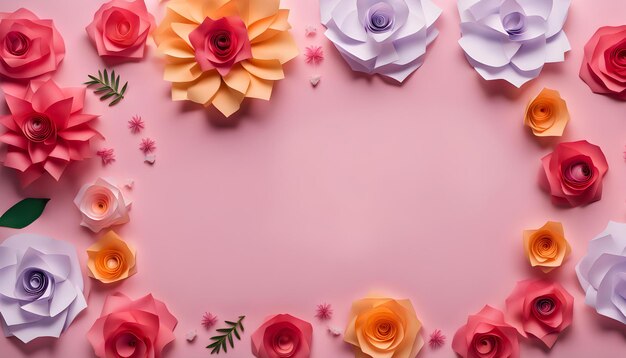 写真 女性の日の月と花の上面図の写真