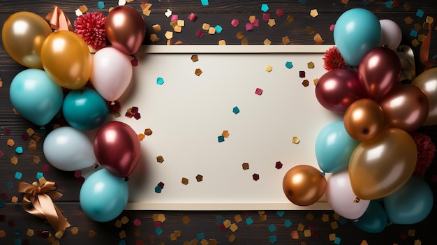 photo top view party still life
