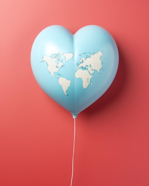 Photo Top View World Heart Day Concept