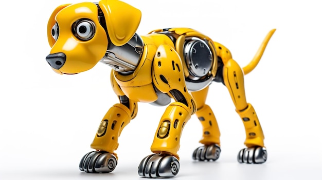 A photo of a toy robot dog full length photo