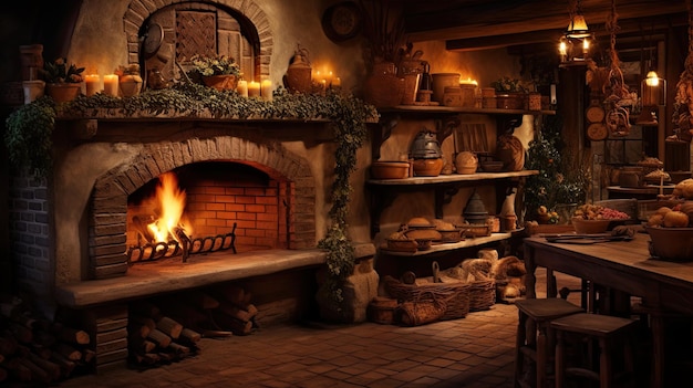 A photo of a traditional oldworld bakery brick oven