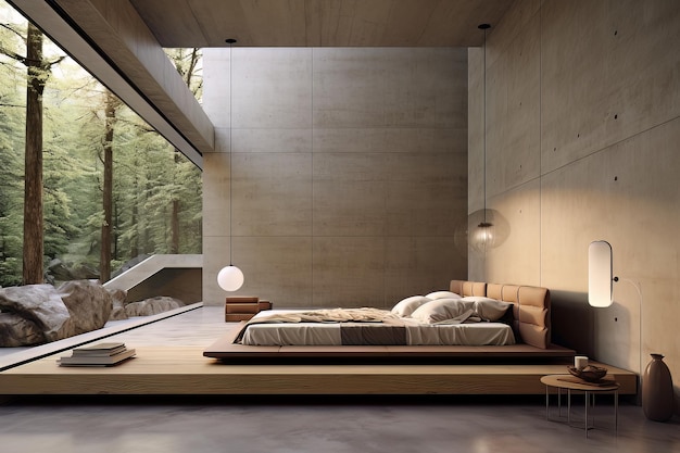 조용 한 트렌드 의 사진 현대적 인 침실 인프레시오