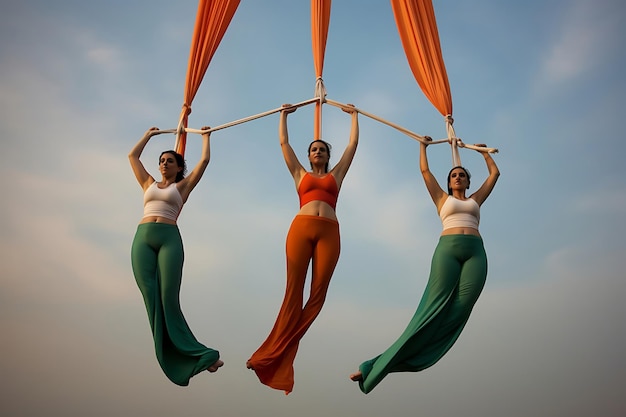 Photo of tricolor aerial yoga events india republic day