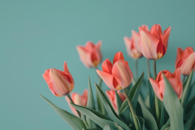 photo of tulips on a plain background photo of tulips on a plain background