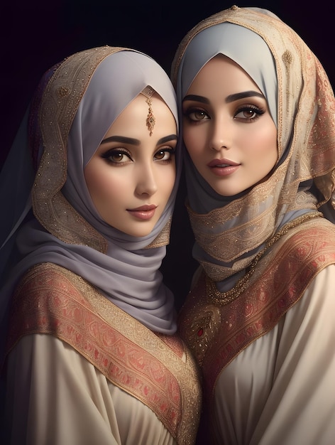 Photo of Two women in hijab