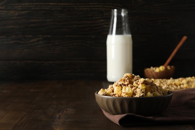 Photo of uncooked food for breakfast muesli