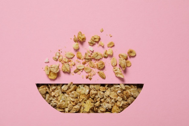 Photo of uncooked food for breakfast muesli