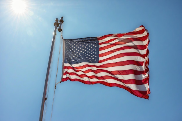 photo of the United States flag flying 7