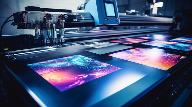 Photo a photo of a uv flatbed printer