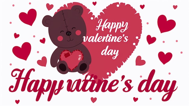 photo of valentine day red theme background design happy valentines day card ai generated