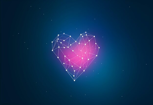 Photo photo of valentine heart background design