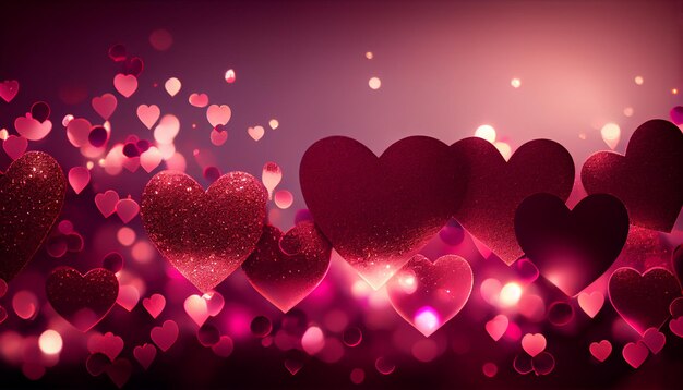 Photo valentine hearts background