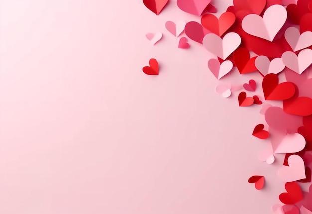 Photo photo of valentines day background with lovely heart shapes couple vector images design