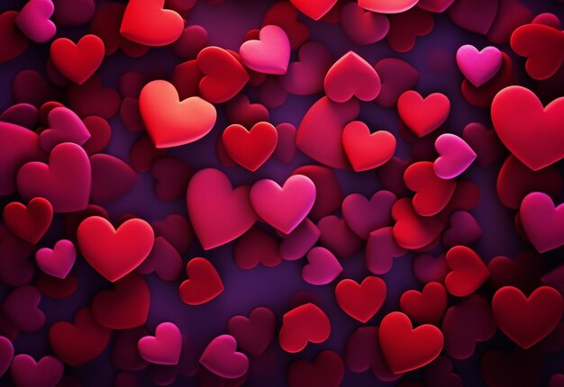 Photo photo of valentines day background with lovely heart shapes couple vector images design