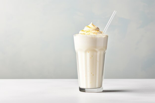 バニラミルクシェイクの写真 クリーミーバニラアイスクリームブレンド