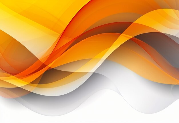 Photo of vector design abstract gradient orange and yellow color wavy background