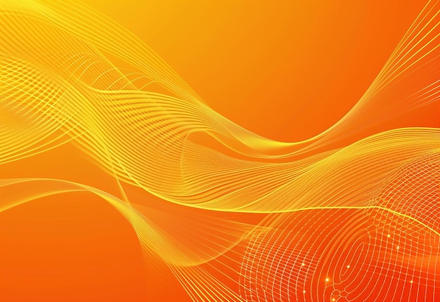 Photo of vector design abstract gradient orange and yellow color wavy background