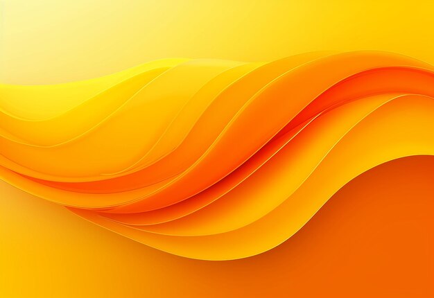 Photo of vector design abstract gradient orange and yellow color wavy background