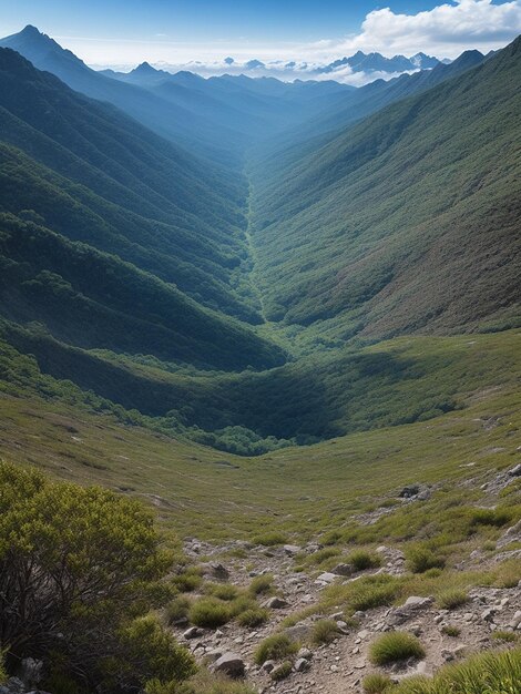 A photo of very beautiful mountain scene AI generated