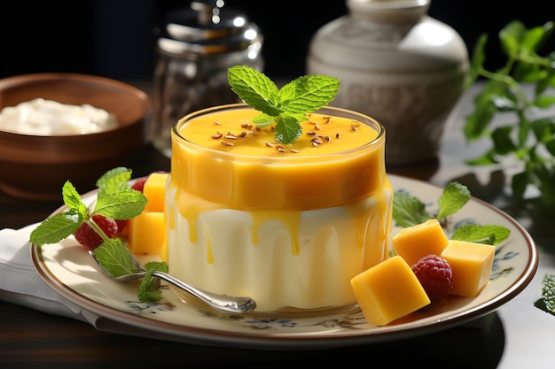 Photo of very delicious mango panna cotta chesse cake